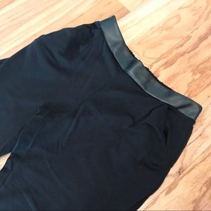 Puella Vegan Leather Waist Joggers - Small